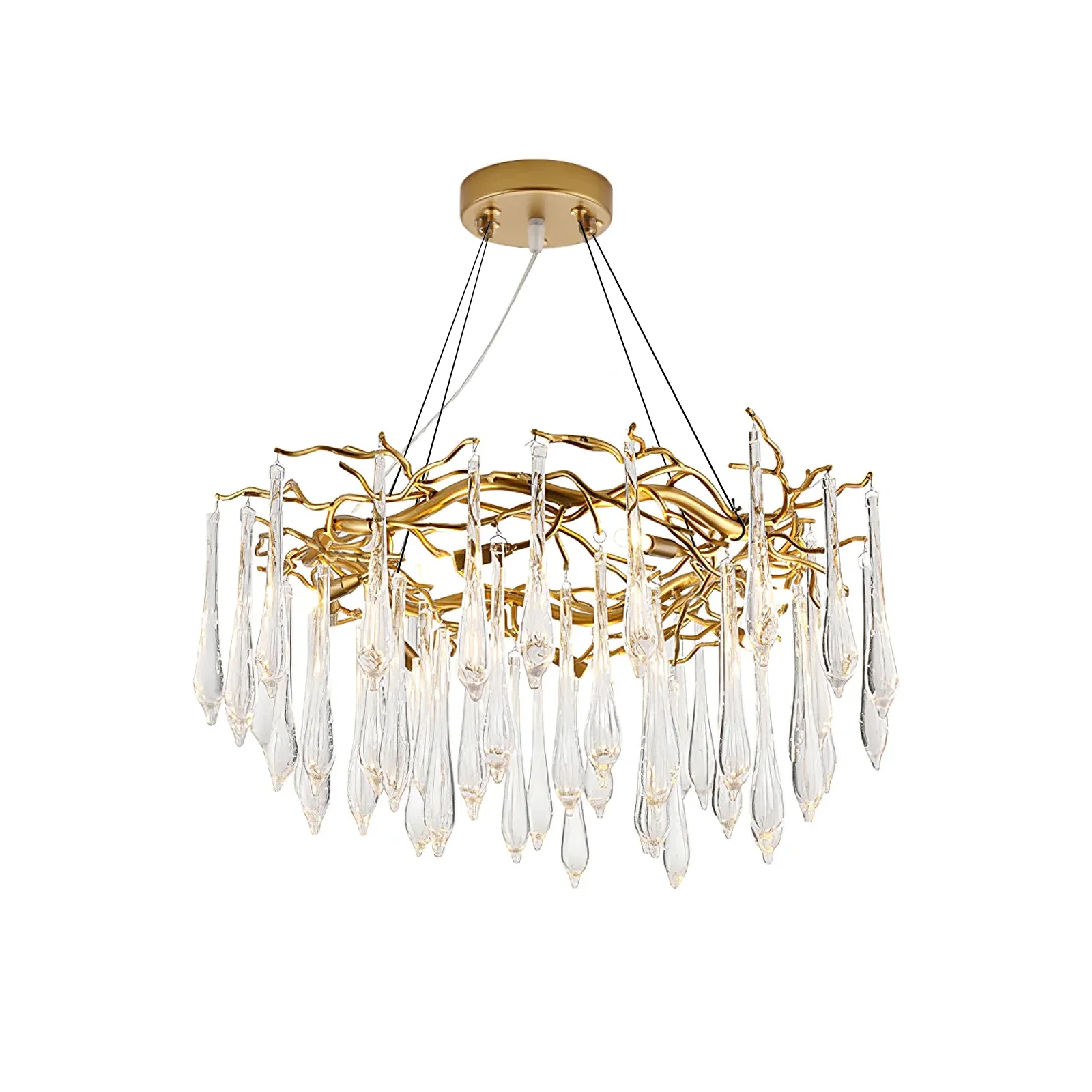 Teardrop Round Crystal Chandelier