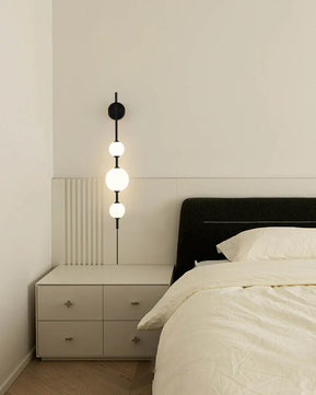 Vertical Globe Plug In Wall Lamp