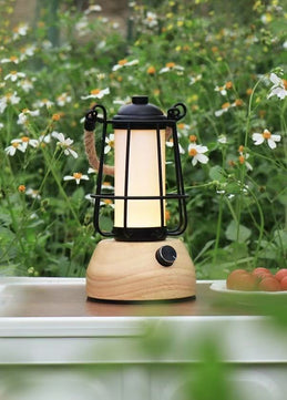 Hemp Rope Lantern Outdoor Table Lamp