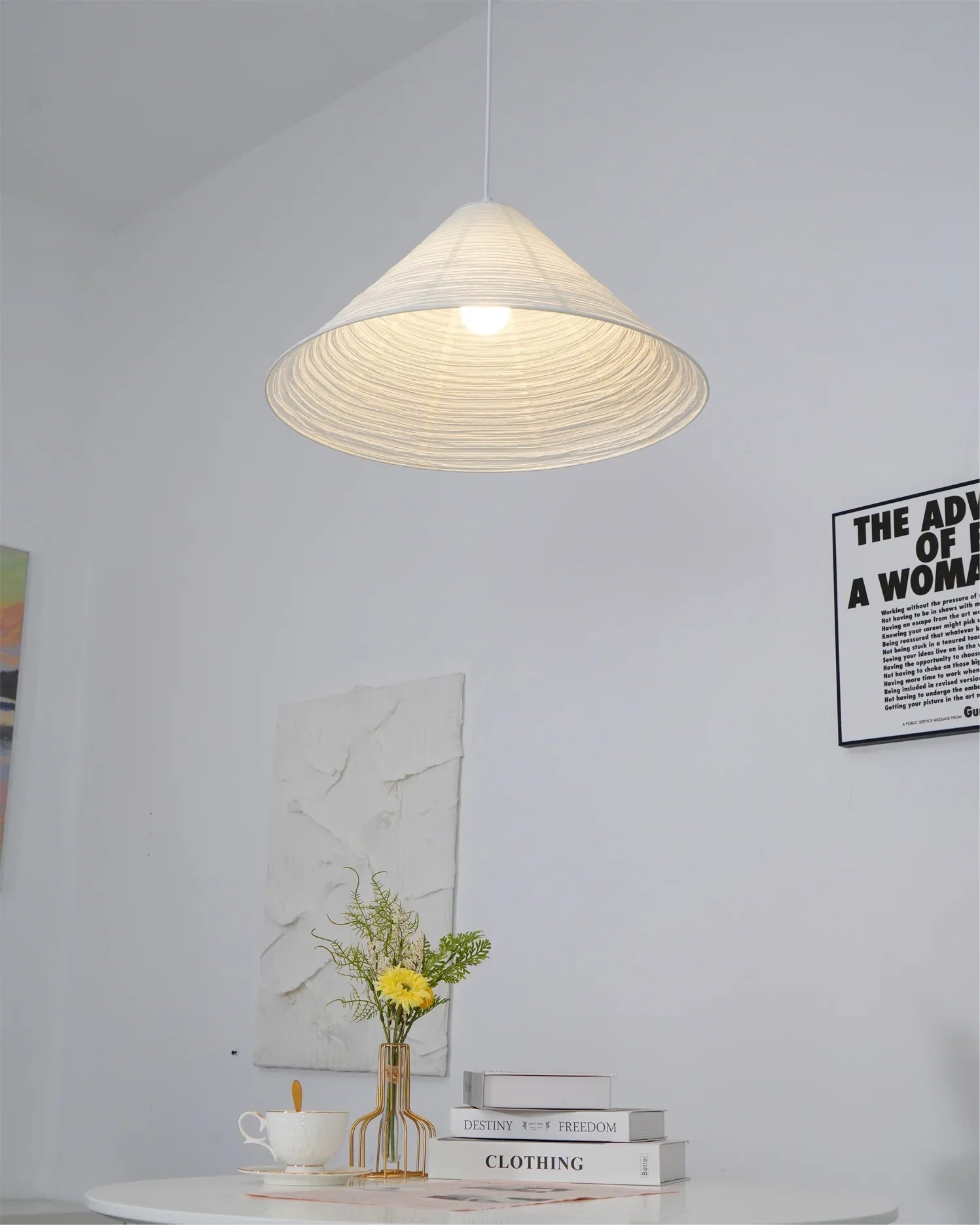 Cone Washi Pendant Light