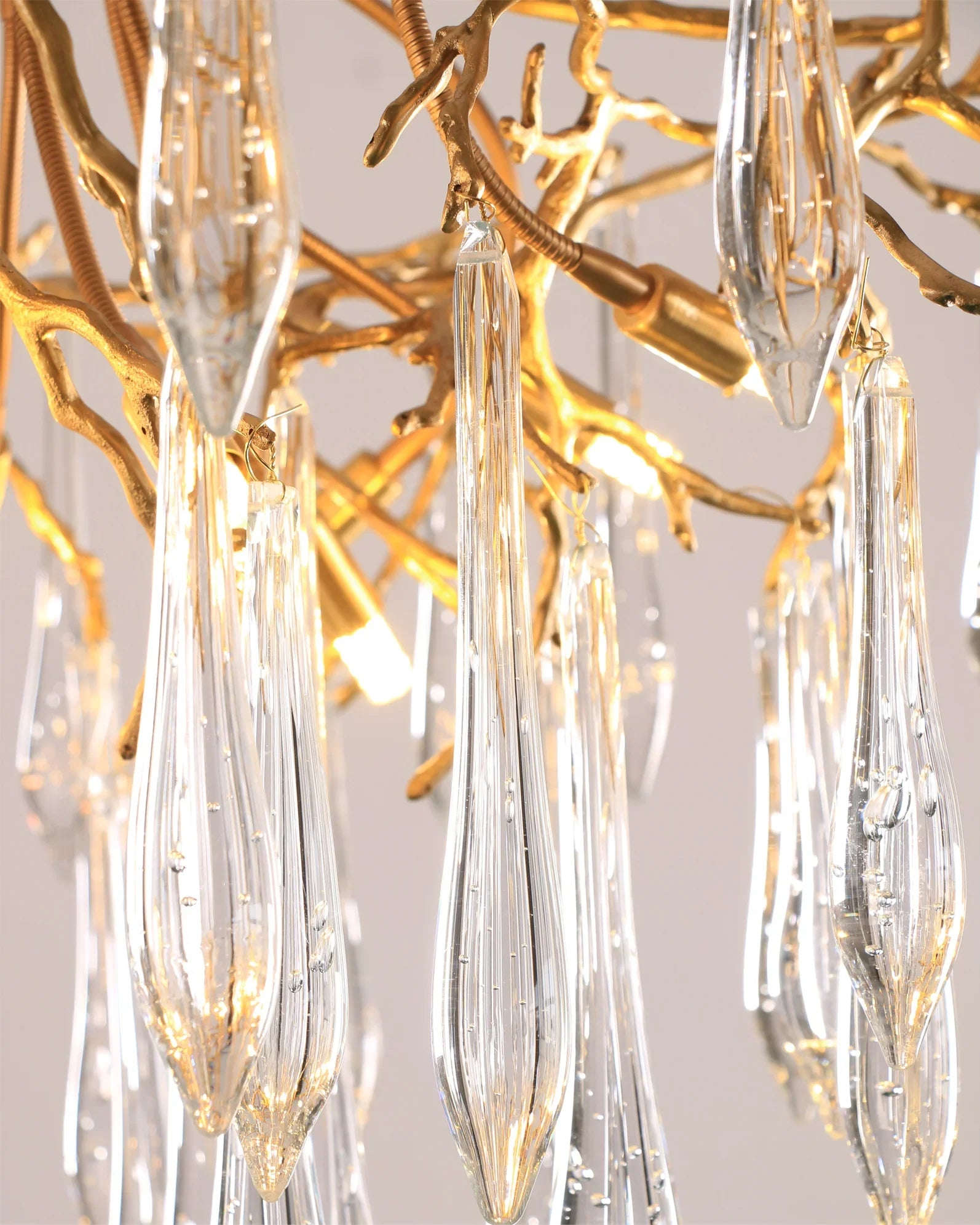 Teardrop Round Crystal Ceiling Lamp