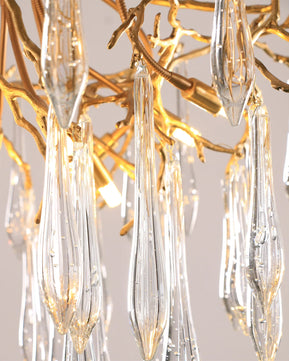 Teardrop Round Crystal Ceiling Lamp