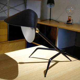 Serge Mouille Black Tripod Desk Lamp