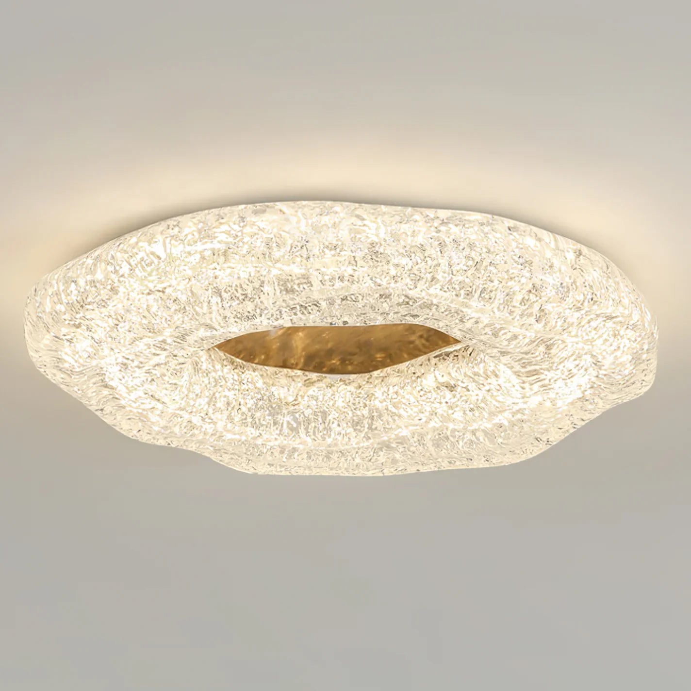 Glacial Pattern Resin Ceiling Light