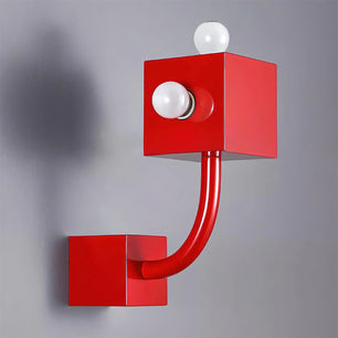 Red Cube Wall Lamp