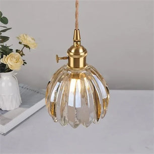 Japanese Retro Glass Flower Pendant Light S17