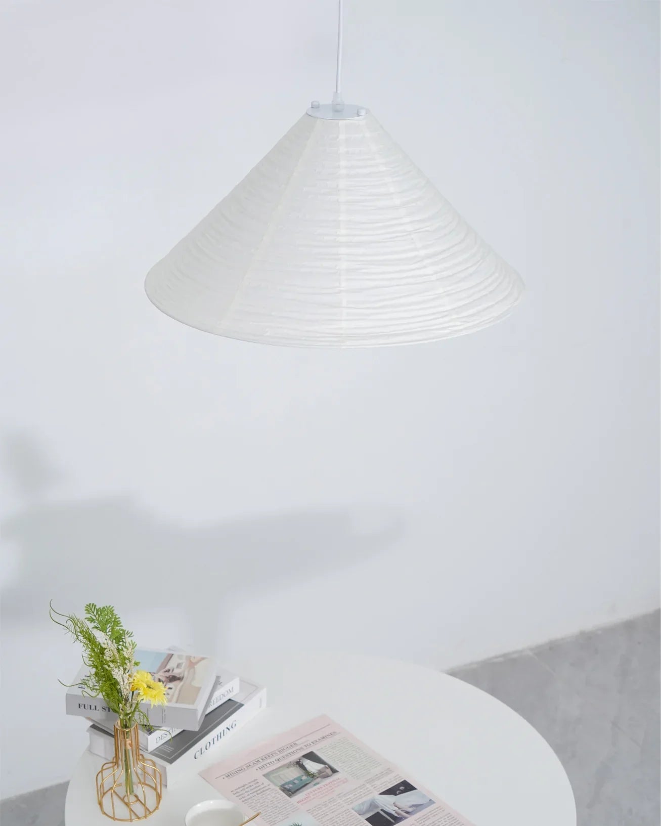 Cone Washi Pendant Light