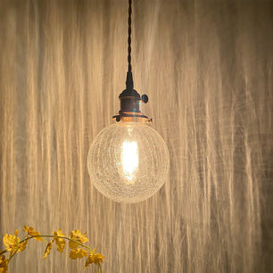 Crackle Glass Pendant Light