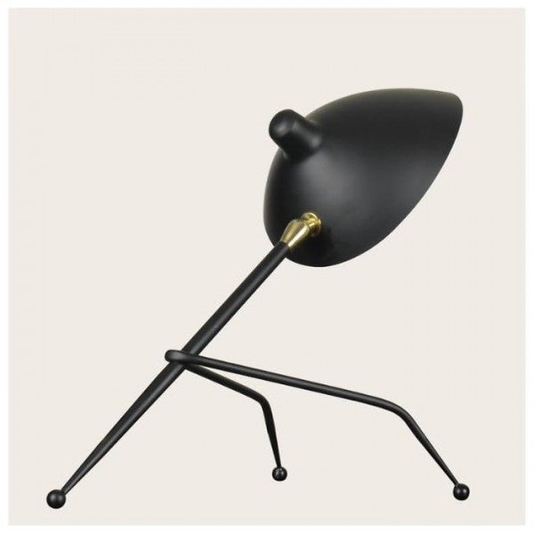 Serge Mouille Black Tripod Desk Lamp