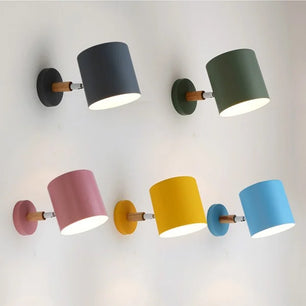 Nordic Macaron Cylinder Rotatable Wall Lamp S38