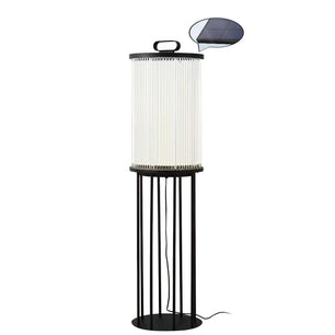 Line Glass Lantern Solar Floor Lamp