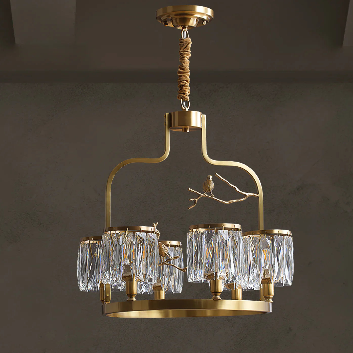 Crystal Bird Chandelier