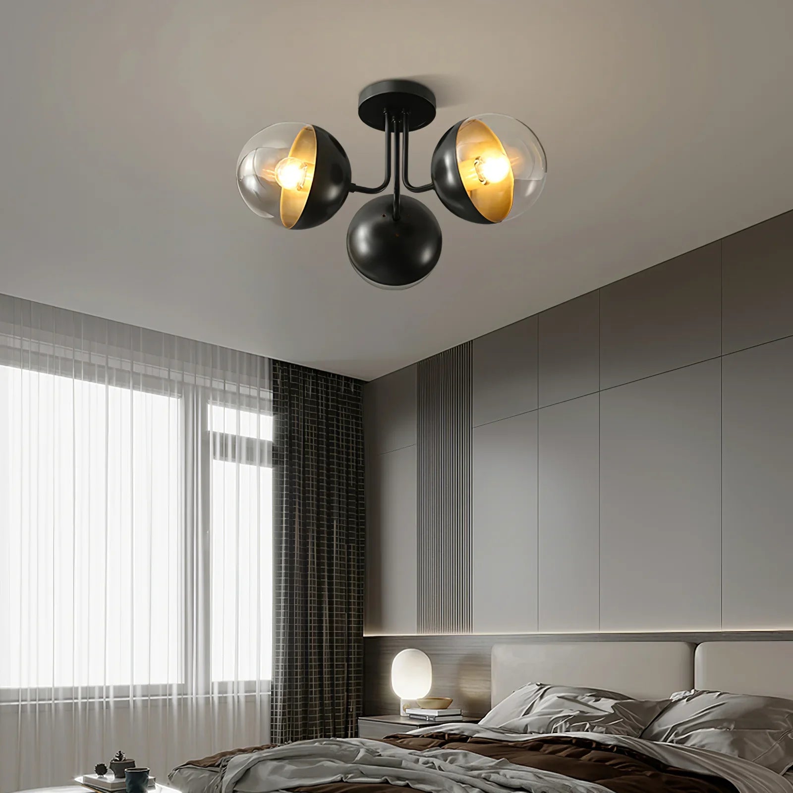 Brass Globulars Ceiling Lamp