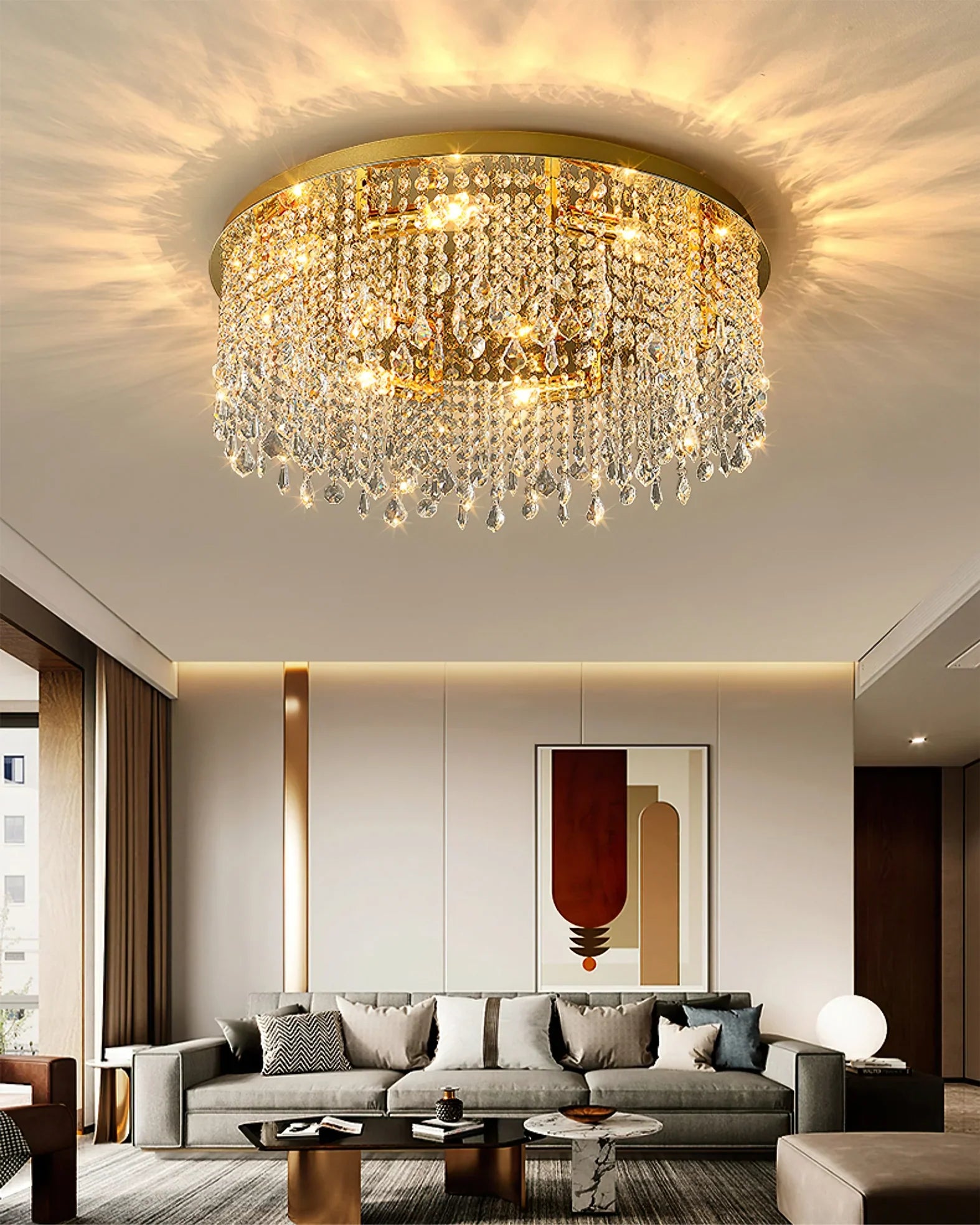 Beirio Crystal Ceiling Lamp