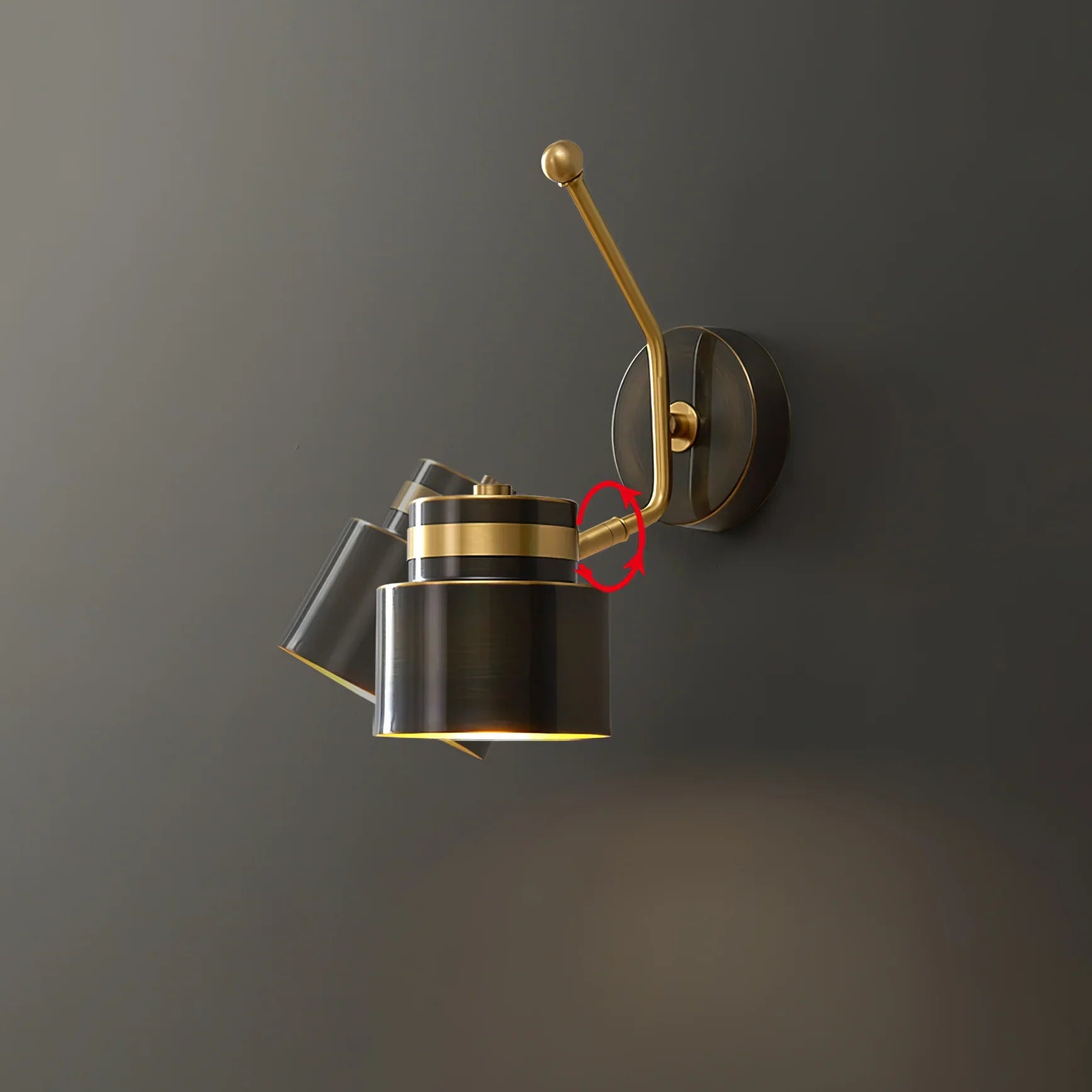 Brass Cylinder Wall Lamp