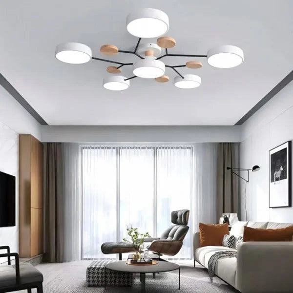 Nordic Branched Disc Metal Ceiling Lamp S117