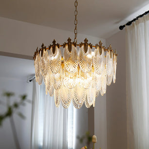 Brass Leaves Chandelier