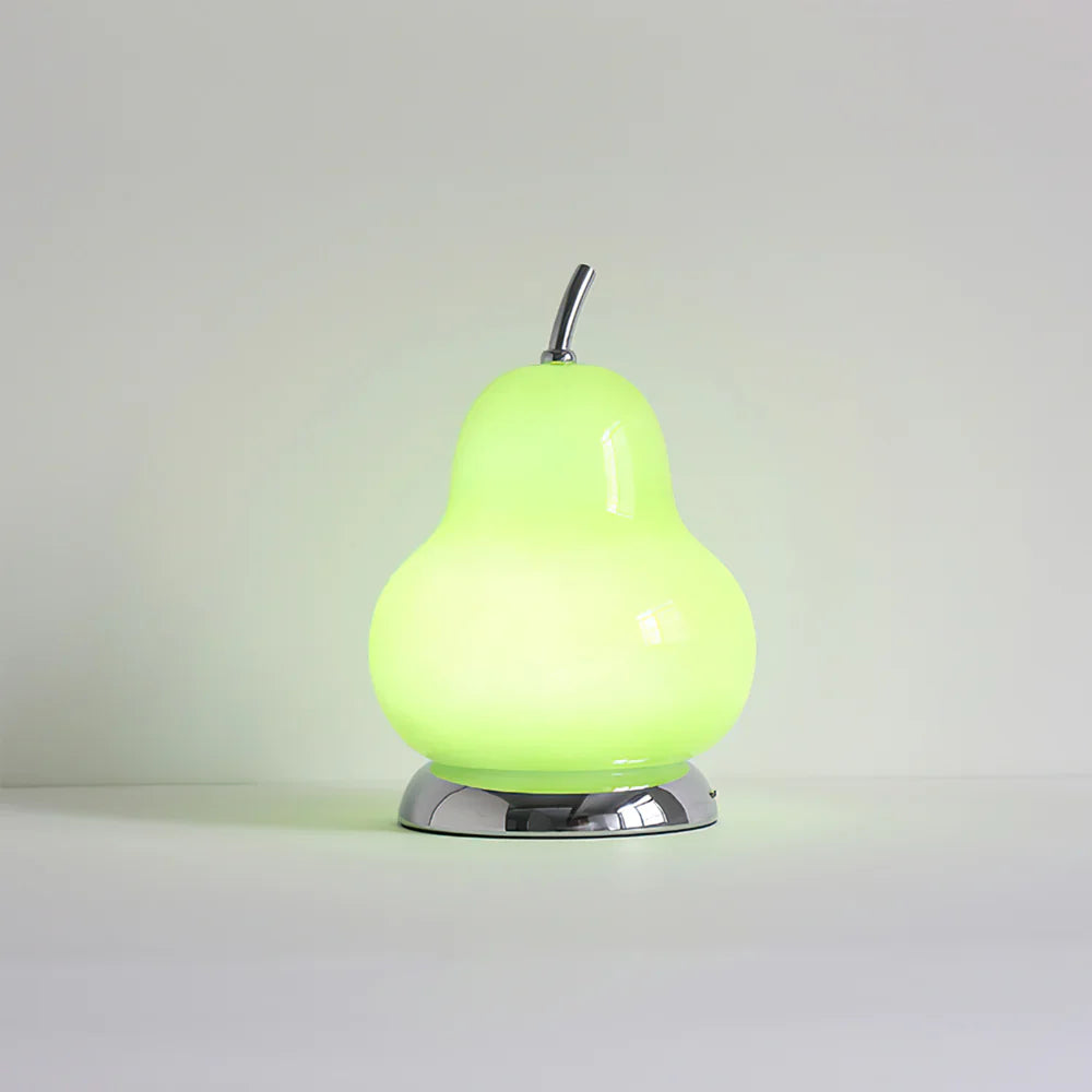 Pear Glass Built-in Battery Table Lamp