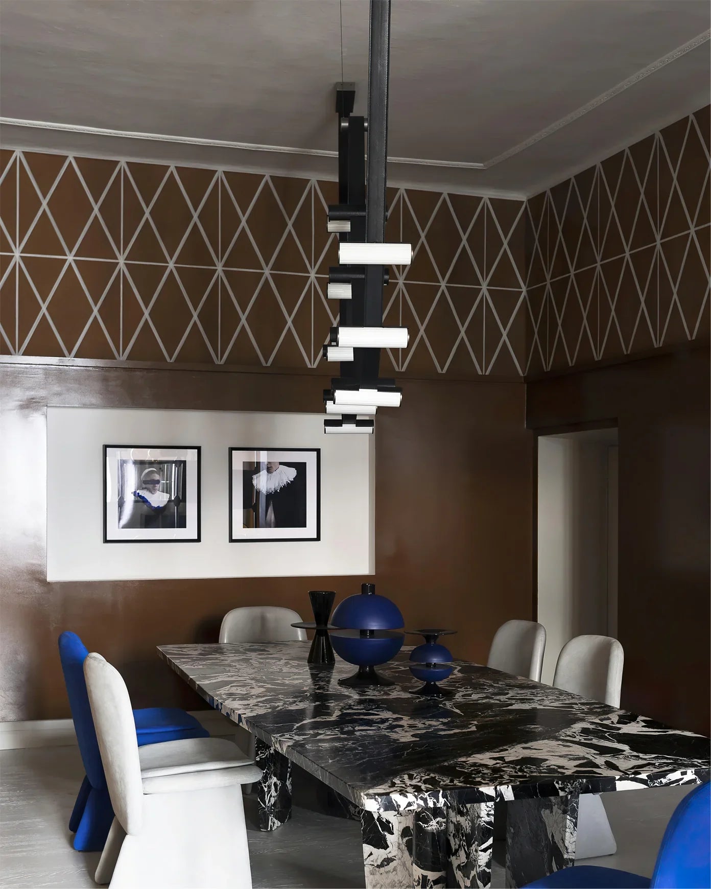 Curve Leather Chandelier