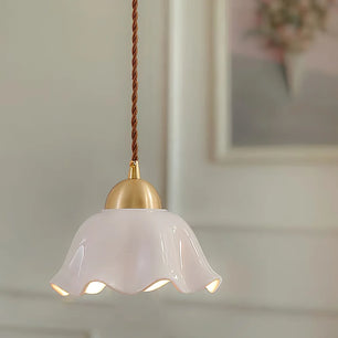 Ceramics Floral Pendant Light