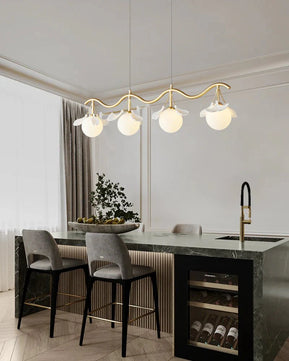 Allanie Gingko Long Chandelier