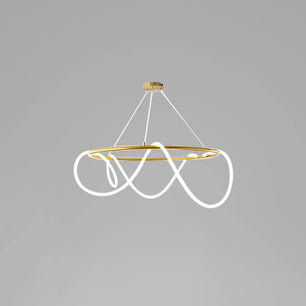 Serpentine Glow Gold Chandelier