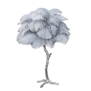 Ostrich Feather Table Lamp