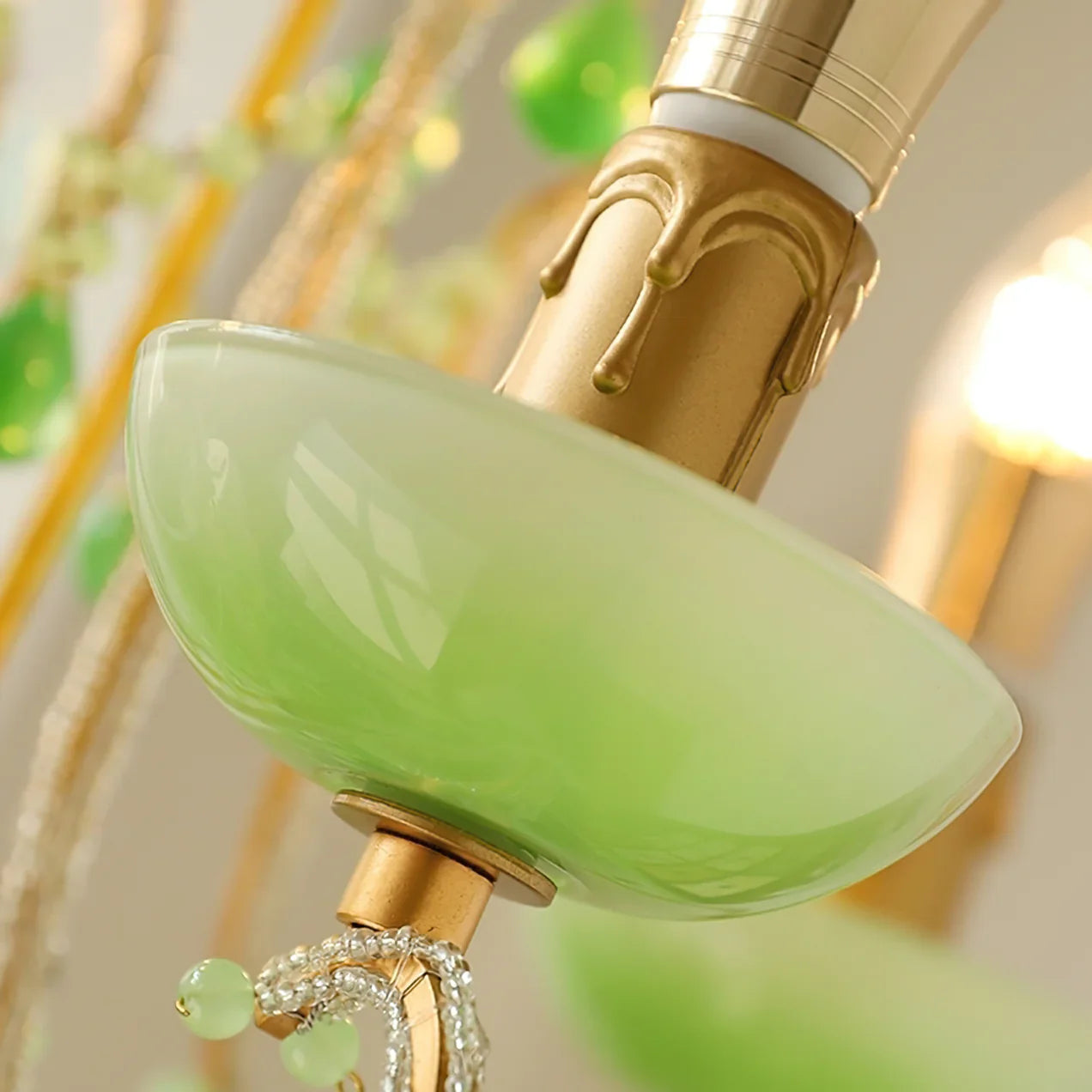 Murano Green Drops Chandelier