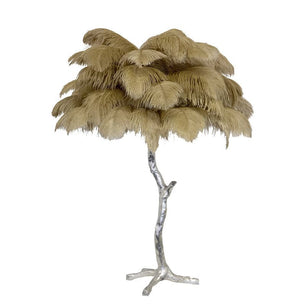 Ostrich Feather Table Lamp