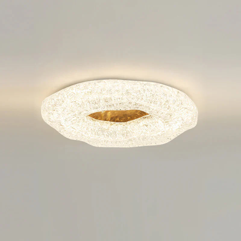 Glacial Pattern Resin Ceiling Light