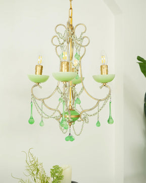 Murano Green Drops Chandelier