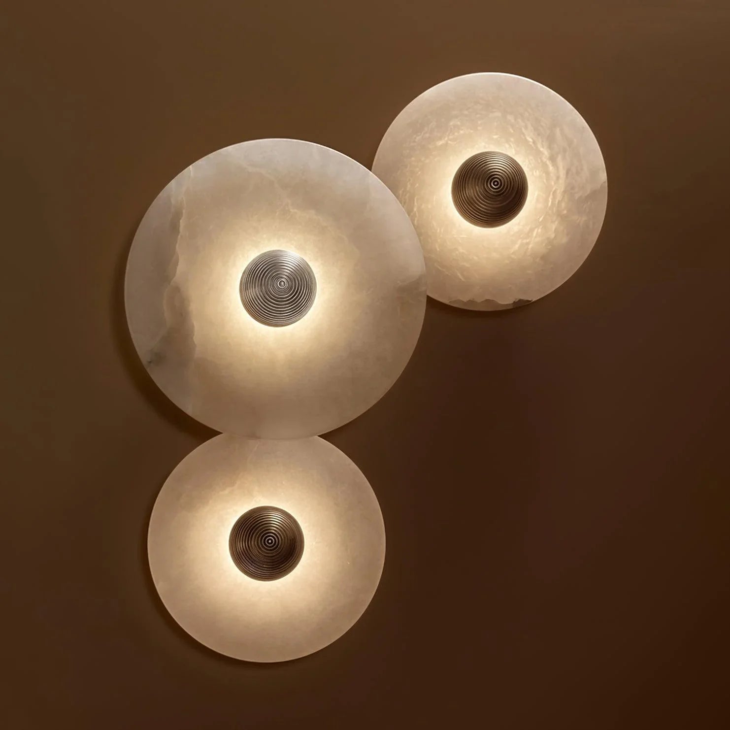 Round Alabaster Wall Lamp