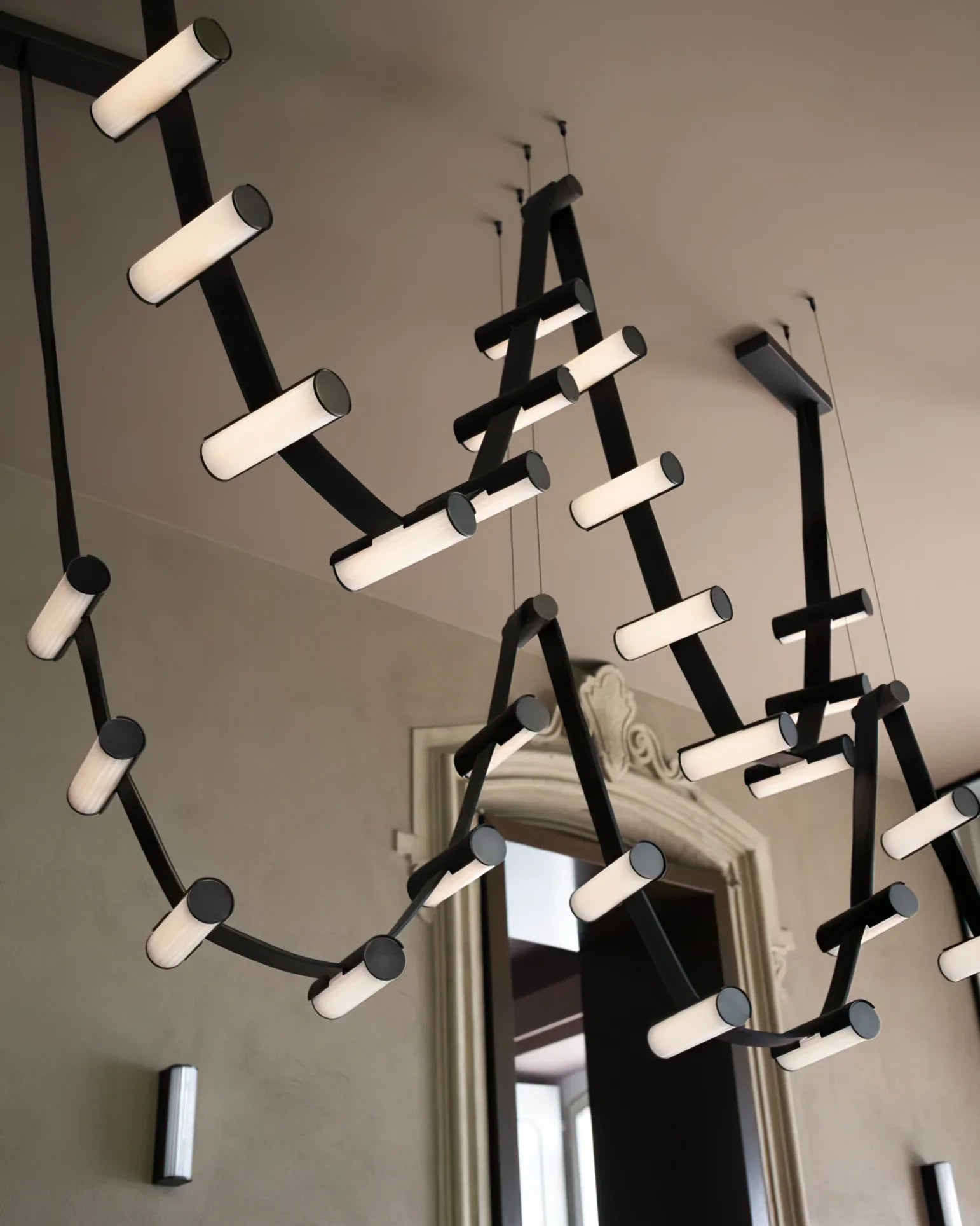 Curve Leather Chandelier