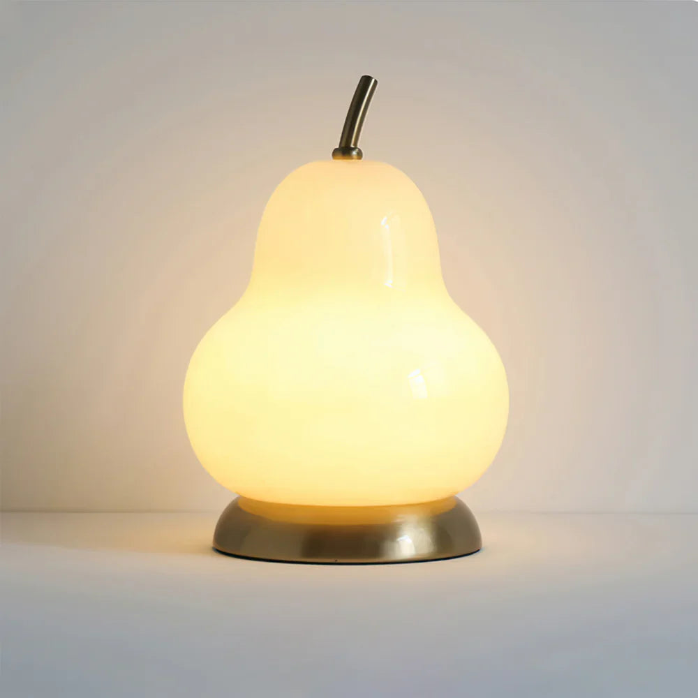 Pear Glass Built-in Battery Table Lamp