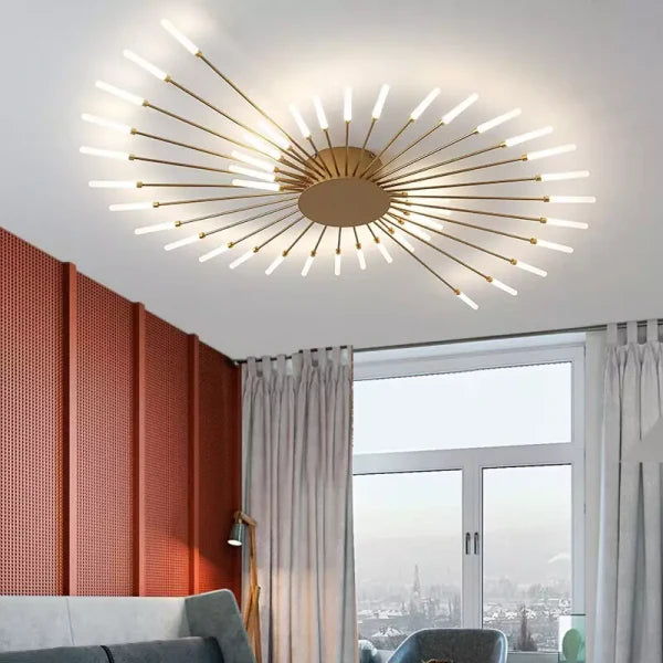 Sputnik Led Fireworks Flush Mount Ceiling Light S40