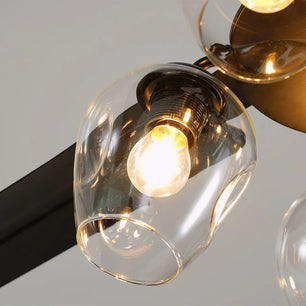 Glass Ball Ceiling Fan Light