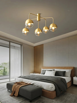 Brass Globulars Ceiling Lamp