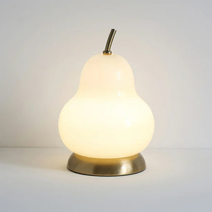 Pear Glass Built-in Battery Table Lamp