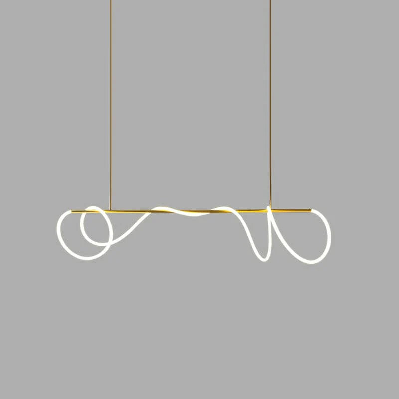 Serpentine Glow Gold Chandelier