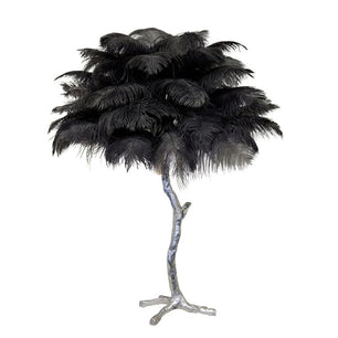 Ostrich Feather Table Lamp