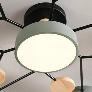 Nordic Branched Disc Metal Ceiling Lamp S117