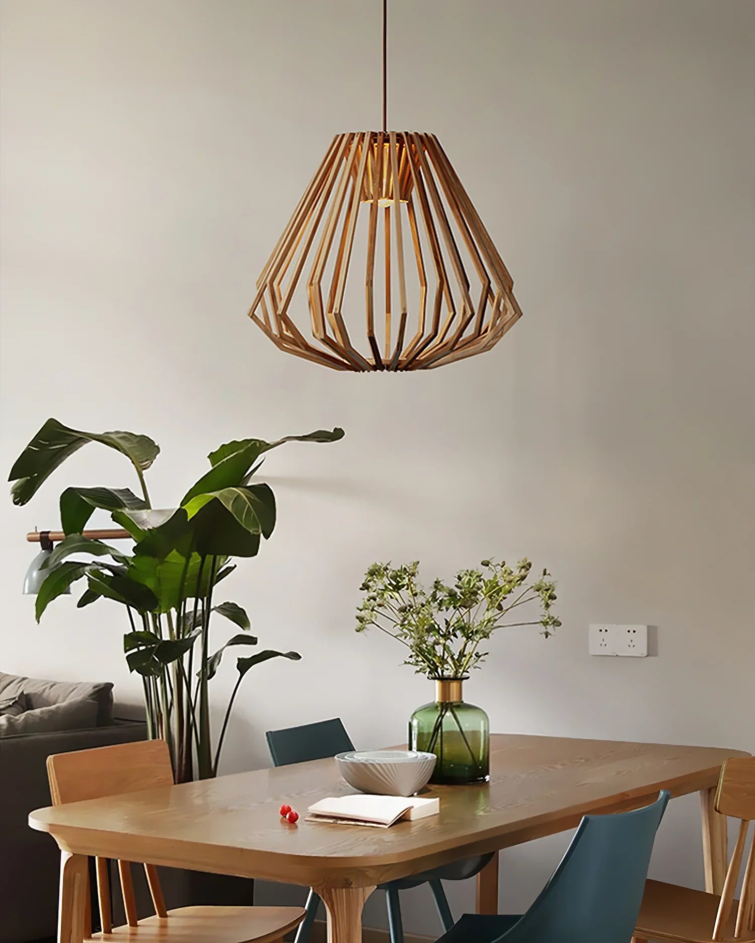 Wood Cage Pendant Lamp