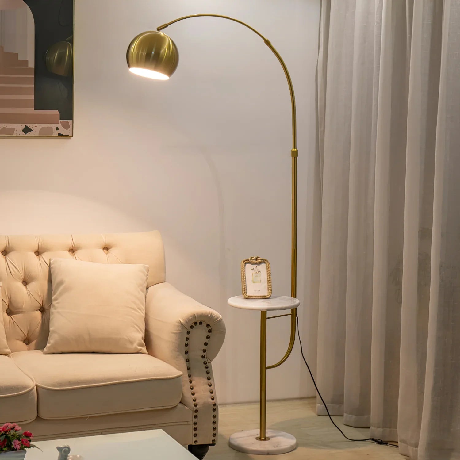 Arco Drawer Floor Lamp