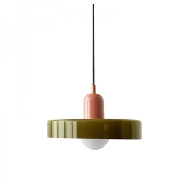 Morandi Glass Disc Orb Pendant Lamp