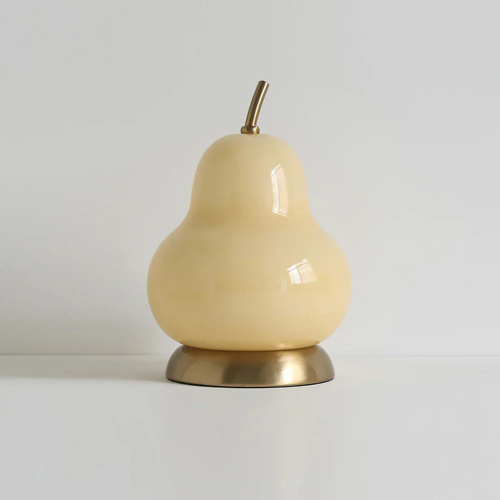 Pear Glass Built-in Battery Table Lamp