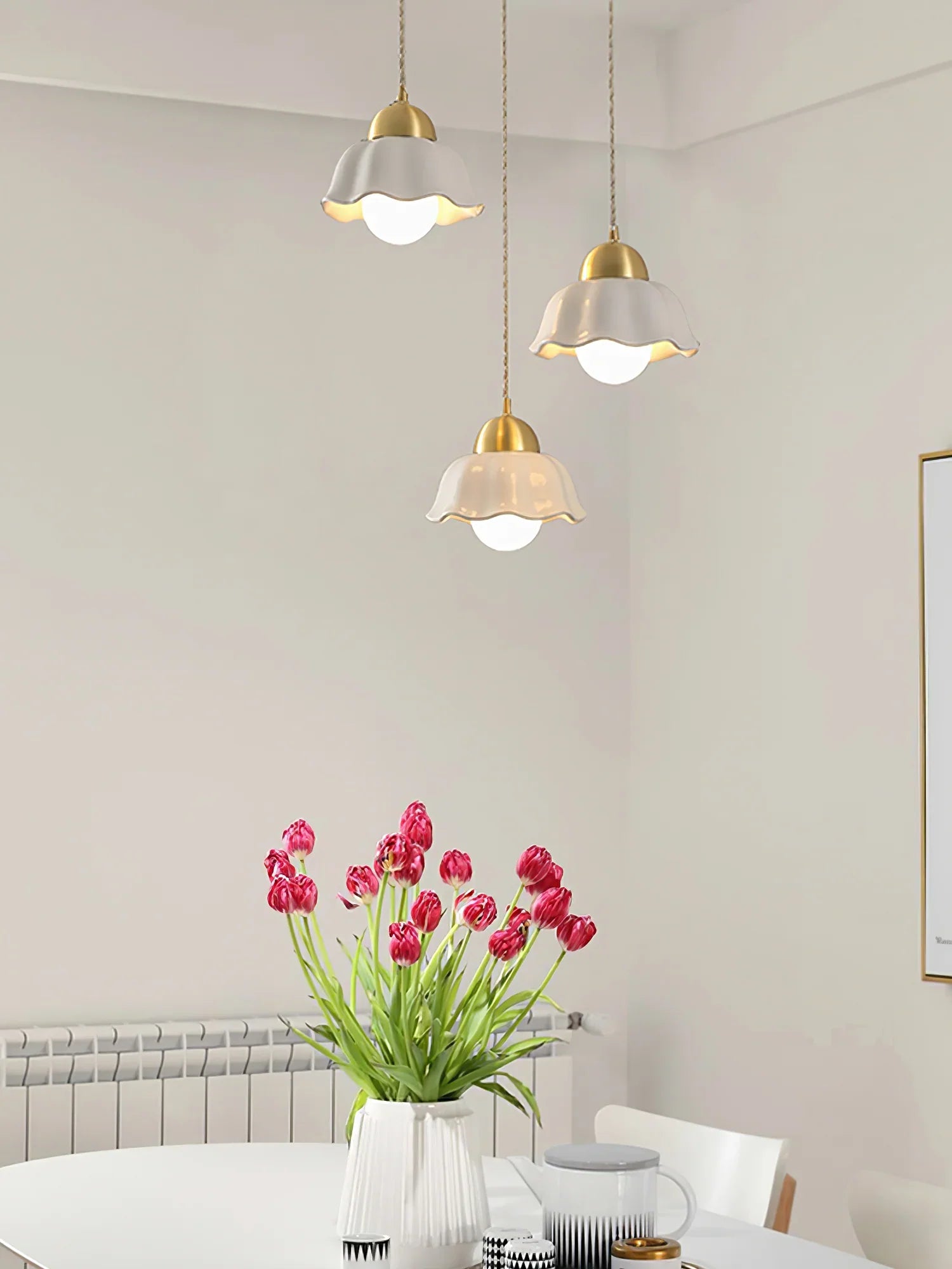 Ceramics Floral Pendant Light