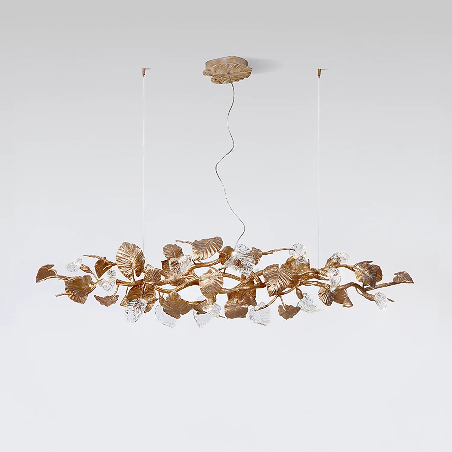 Brass Leaf Chandelier