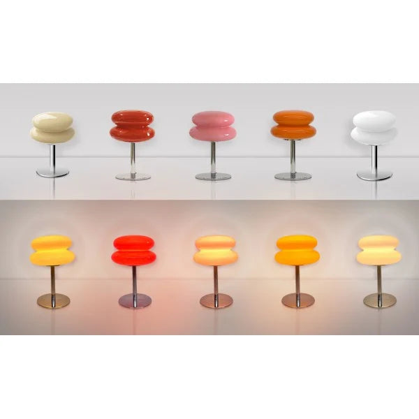 Bauhaus Lollipop Ripple Glass Table Lamp S27