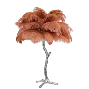 Ostrich Feather Table Lamp