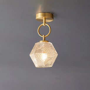 Diamond Cut Art Deco Ceiling Light